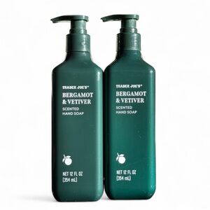 2 Trader Joe’s Bergamot & Vetiver Hand Soaps Bundle of Two NWT Brand New Limited